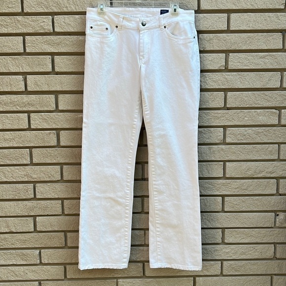 Jockey Person to Person White Straight Leg Jeans Stretch Sz 8 - Picture 1 of 13